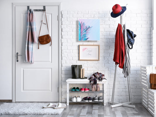 Decorative Key Box with Magnetic Glass Dry-Erase Board KN14 Nature series : Tropical leaves