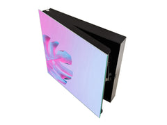 Decorative Key Box with Magnetic Glass Dry-Erase Board KN14 Nature series : Monstera deliciosa 1