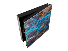 Key Cabinet Storage Box with Frameless Glass White Board KN16 Textures Series : River veins