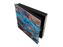 Key Cabinet Storage Box with Frameless Glass White Board KN16 Textures Series : River veins