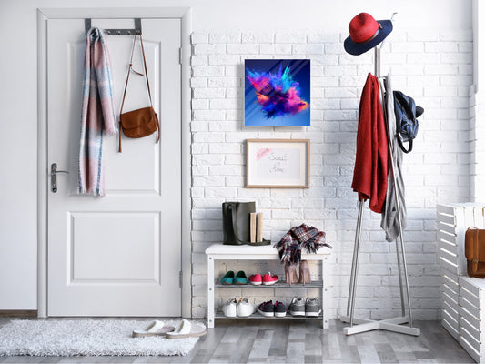 Wall Mount Key Box together with Decorative Dry Erase Board KN15 Art Series : Colour explosion 2