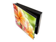 Decorative Key Box with Magnetic Glass Dry-Erase Board KN14 Nature series : Frangipani flower