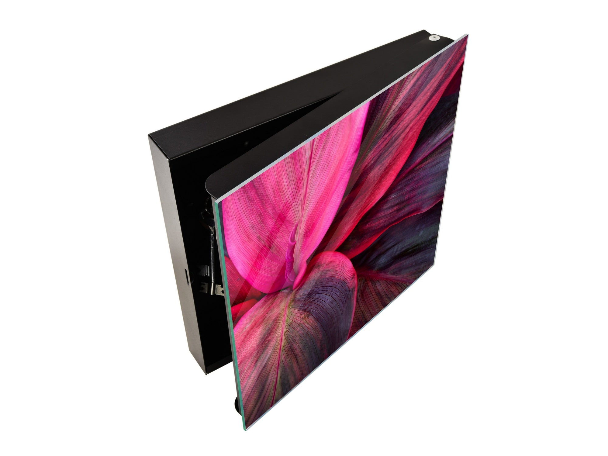 Decorative Key Box with Magnetic Glass Dry-Erase Board KN14 Nature series : Fluorescent leaves