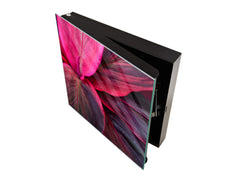 Decorative Key Box with Magnetic Glass Dry-Erase Board KN14 Nature series : Fluorescent leaves