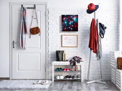 Key Cabinet Storage Box with Frameless Glass White Board KN16 Textures Series : Holographic bubbles 1