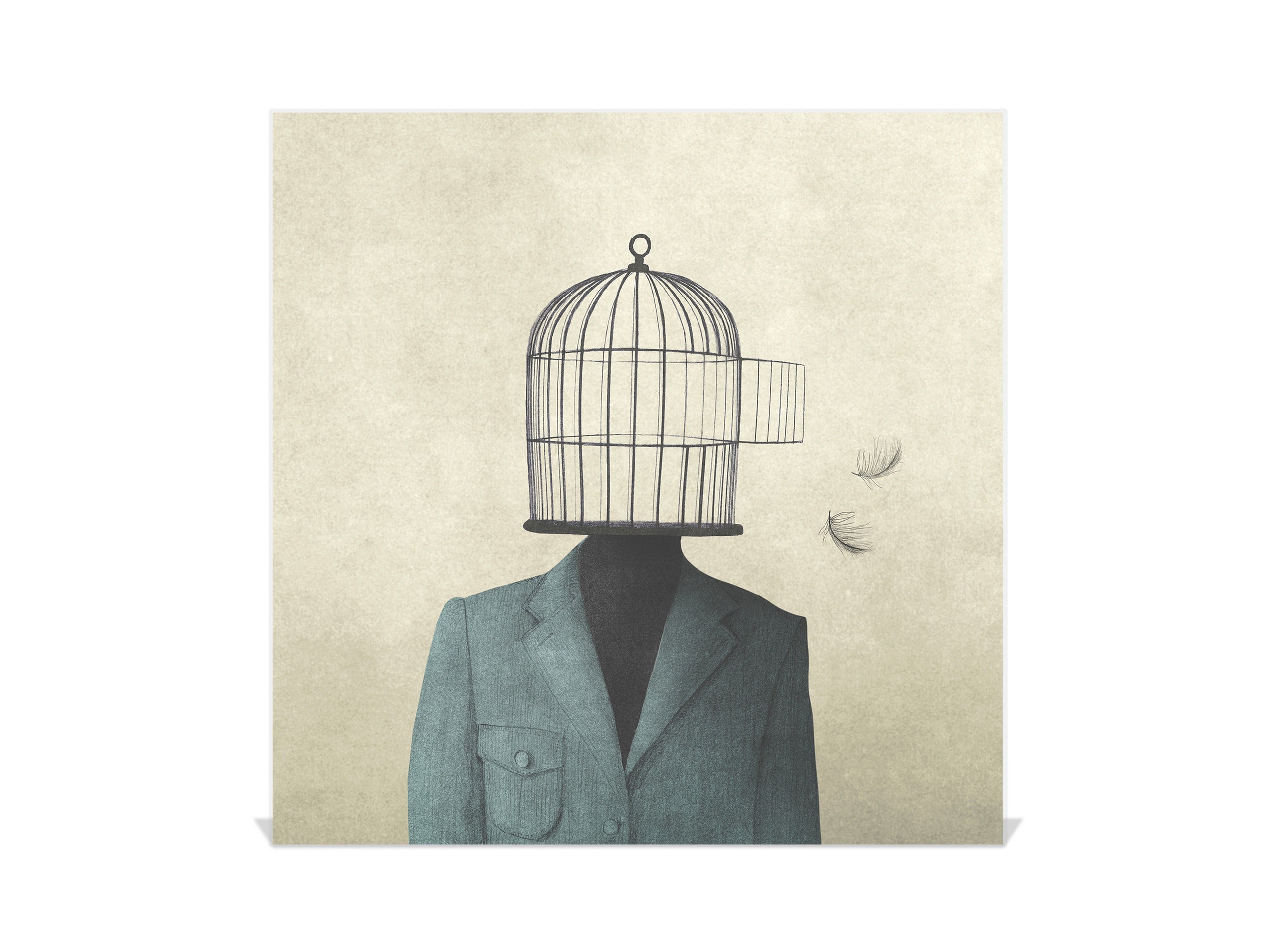 Decorative Key Box with Magnetic Glass Whiteboard – Stylish Home Organizer –Multi-Functional Key Cabinet with Glass Markerboard – Wall Organizer for Home & Office - KN23 Abstract Concepts Series 2 : An Illusion of Freedom