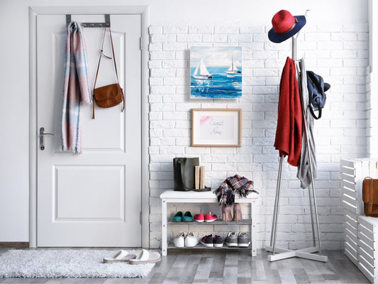 Decorative Key Box with Magnetic Glass Whiteboard – Stylish Home Organizer –Multi-Functional Key Cabinet with Glass Markerboard – Wall Organizer for Home & Office - KN23 Abstract Concepts Series 2 : Sailing Boats