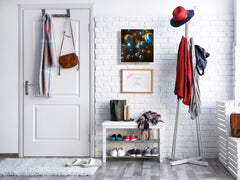 Key Cabinet Storage Box with Frameless Glass White Board KN16 Textures Series : Holographic bubbles 2