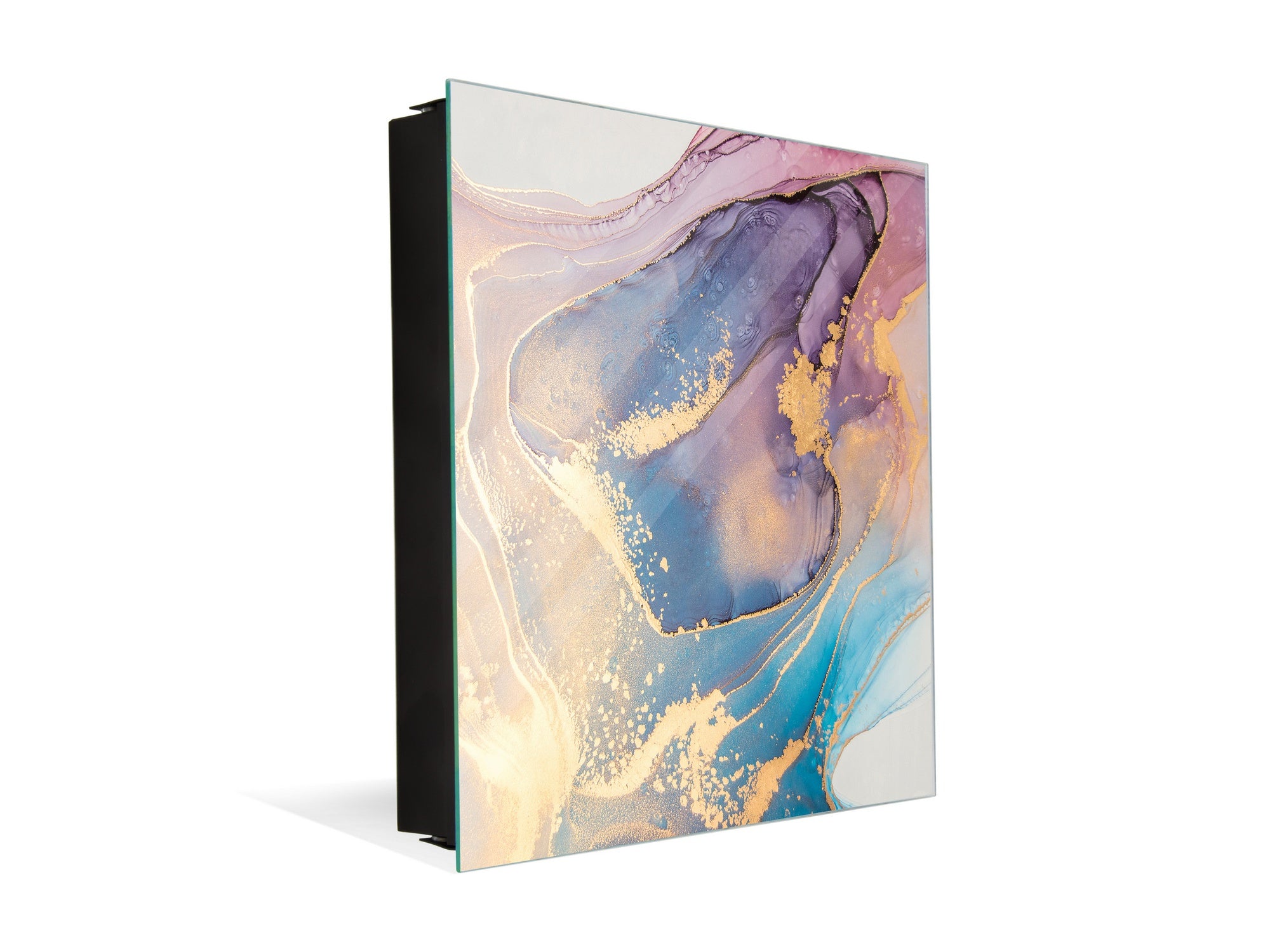 Wall Mount Key Box together with Decorative Dry Erase Board KN15 Art Series : Liquid colours 1