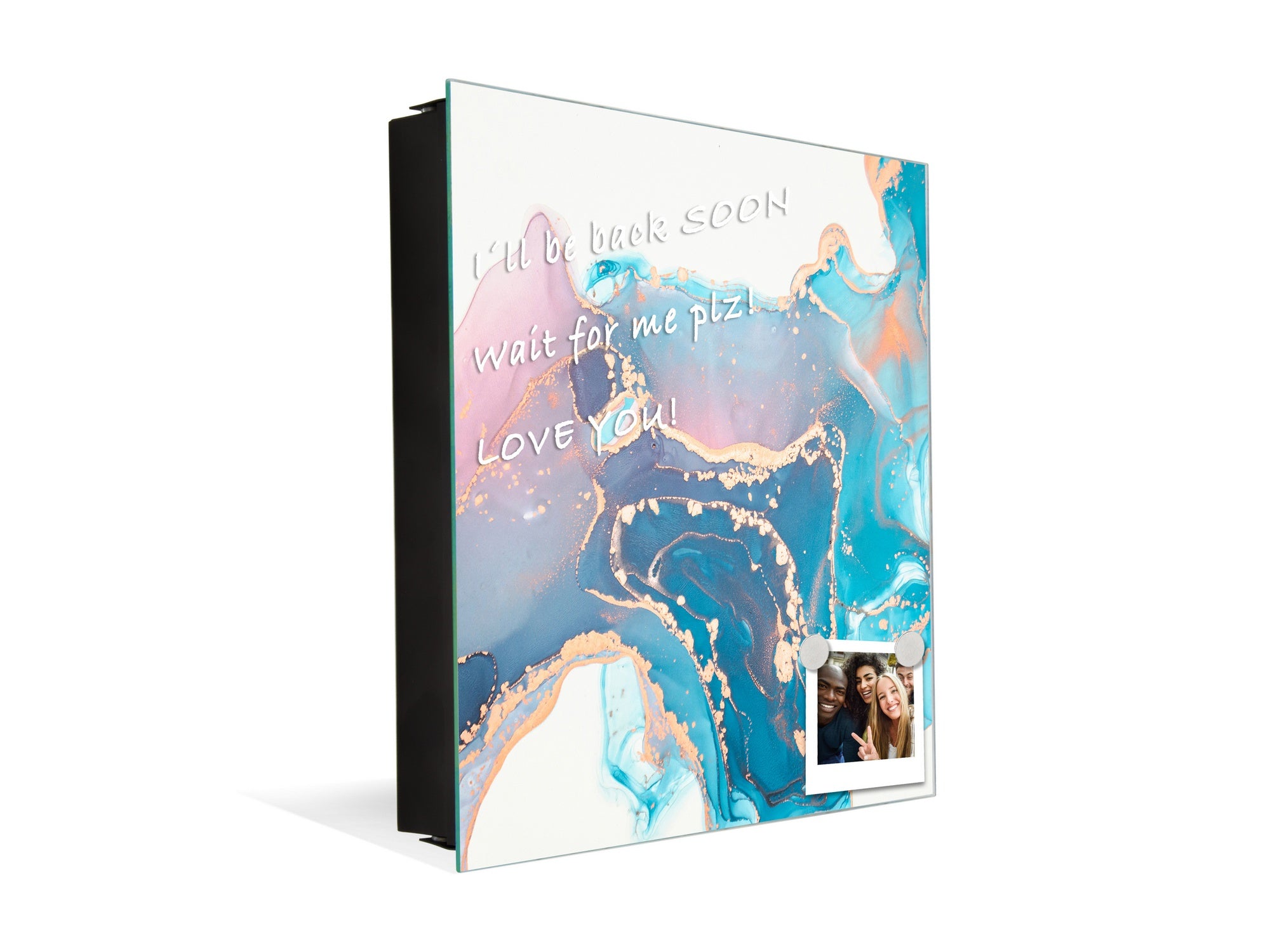 Wall Mount Key Box together with Decorative Dry Erase Board KN15 Art Series : Liquid colours 2