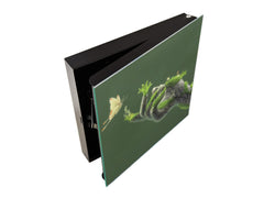 Decorative Key Box with Magnetic Glass Memo Board - Tempered Glass Wall Art - KN21 Abstract Concepts Series 1 : Freedom of Wilderness