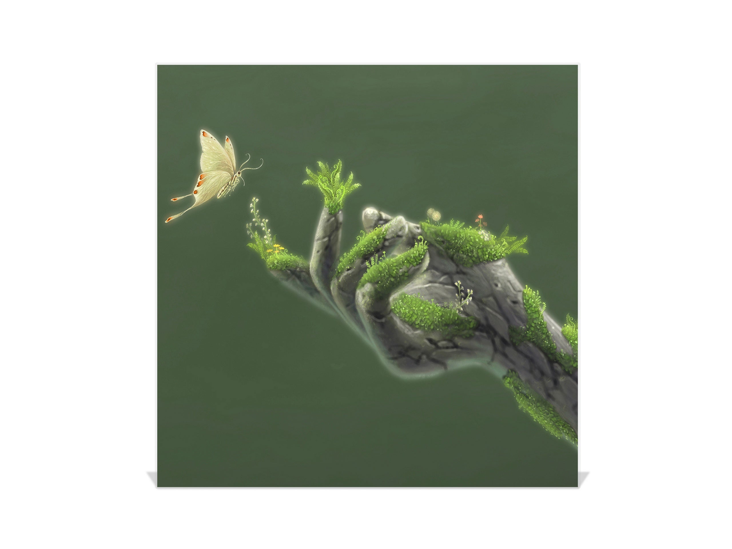 Decorative Key Box with Magnetic Glass Memo Board - Tempered Glass Wall Art - KN21 Abstract Concepts Series 1 : Freedom of Wilderness