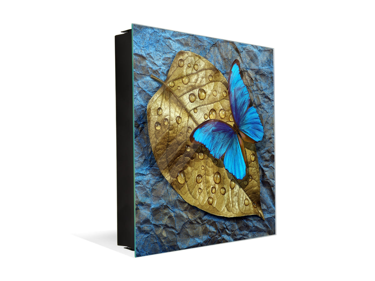 Decorative Key Organizer with Magnetic Surface Dry-Erase Board KN17 Animals Series : Tropical butterfly 1