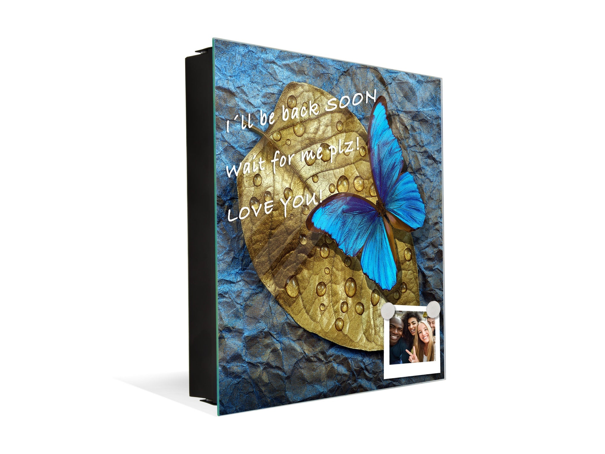 Decorative Key Organizer with Magnetic Surface Dry-Erase Board KN17 Animals Series : Tropical butterfly 1