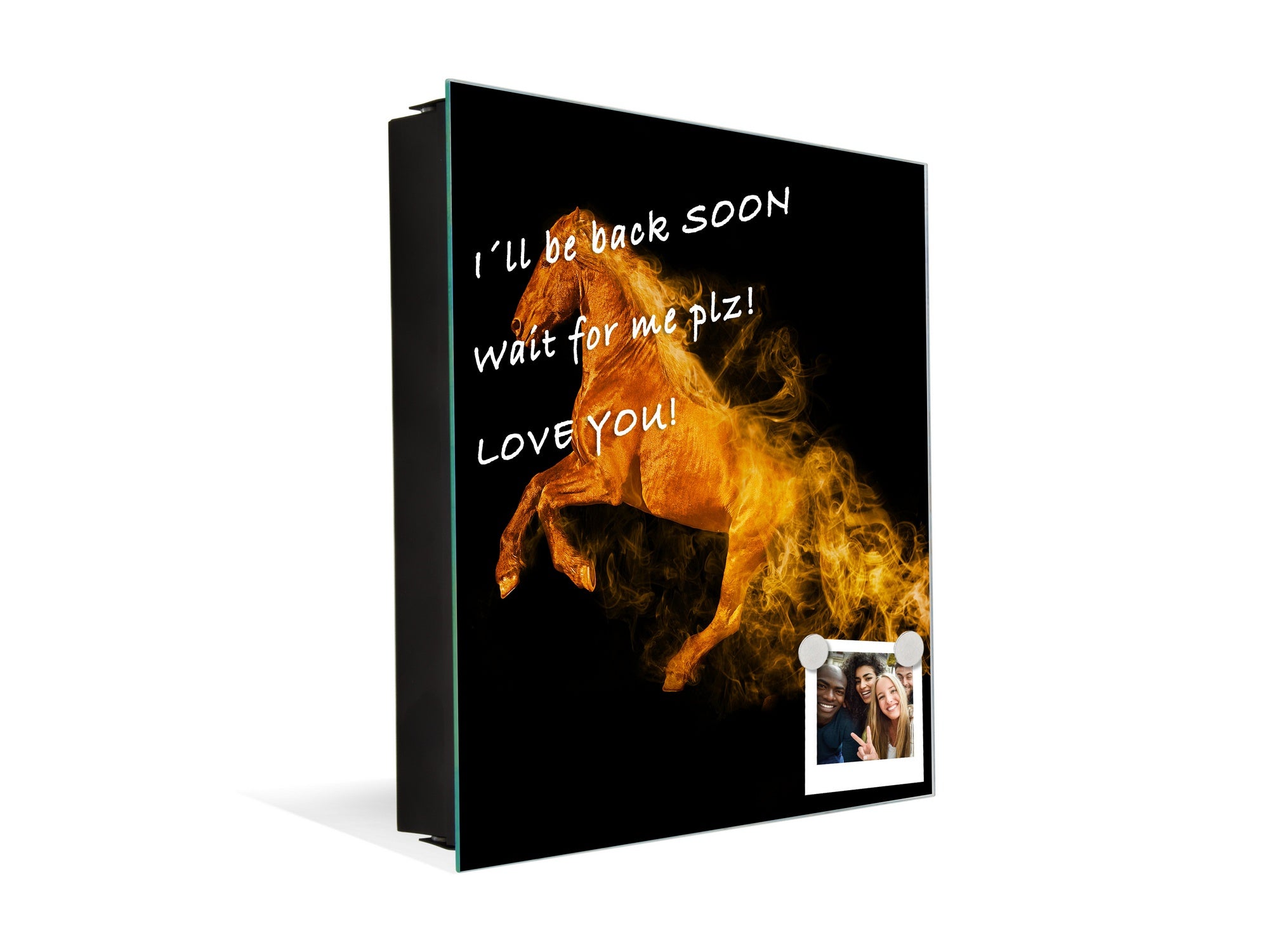 Decorative Key Organizer with Magnetic Surface Dry-Erase Board KN17 Animals Series : Wild horse