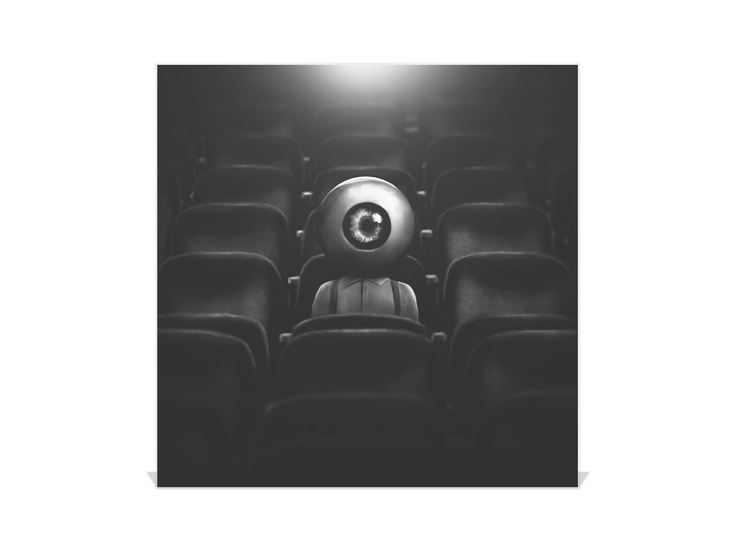 Decorative Key Box with Magnetic Glass Memo Board - Tempered Glass Wall Art - KN21 Abstract Concepts Series 1 : Surreal Eye in the Audience