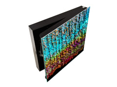 50 keys cabinet with Decorative front panel and Glass white board KN04 Rusted textures Series: Oxidized copper abstraction