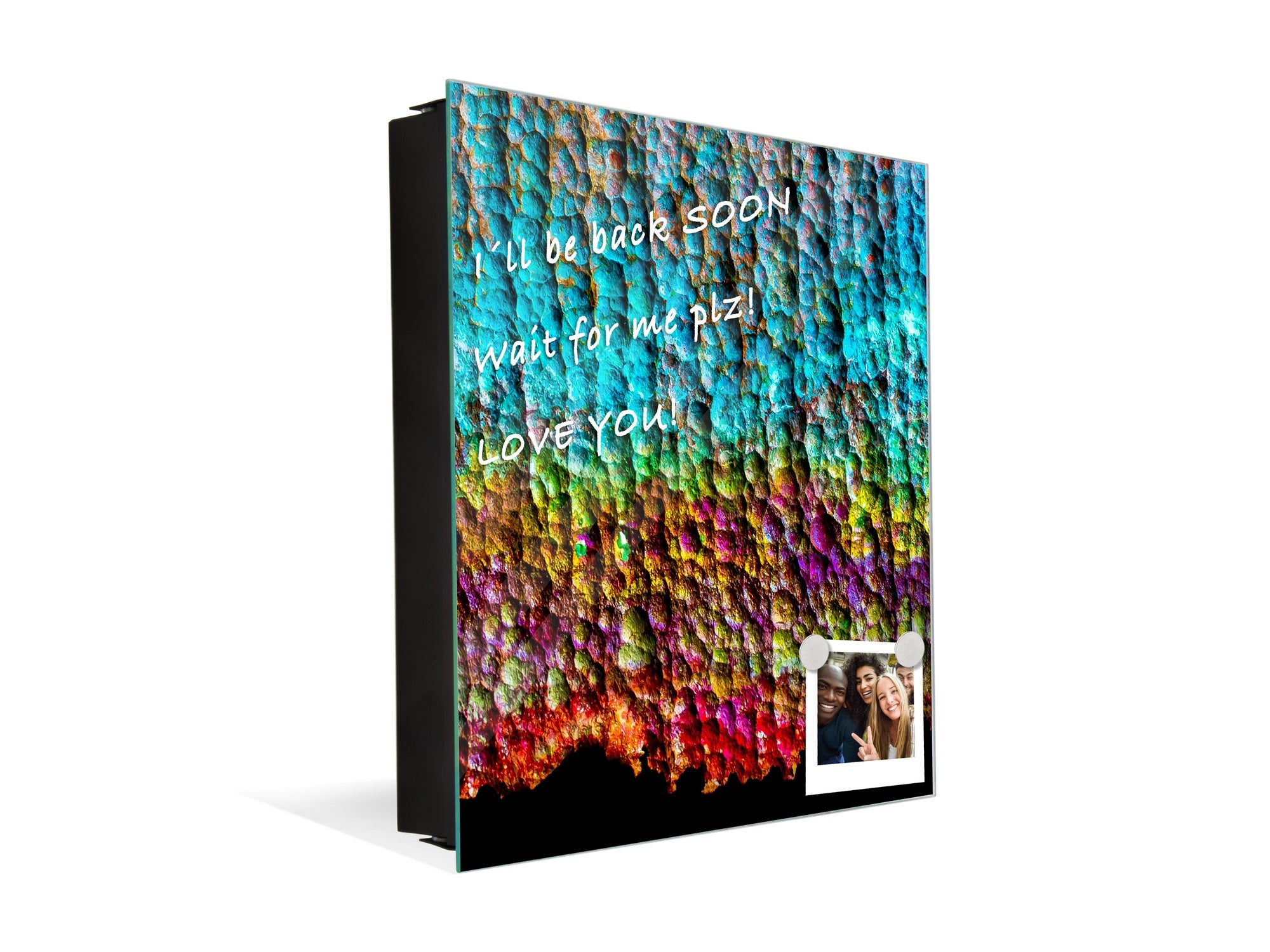 50 keys cabinet with Decorative front panel and Glass white board KN04 Rusted textures Series: Oxidized copper abstraction