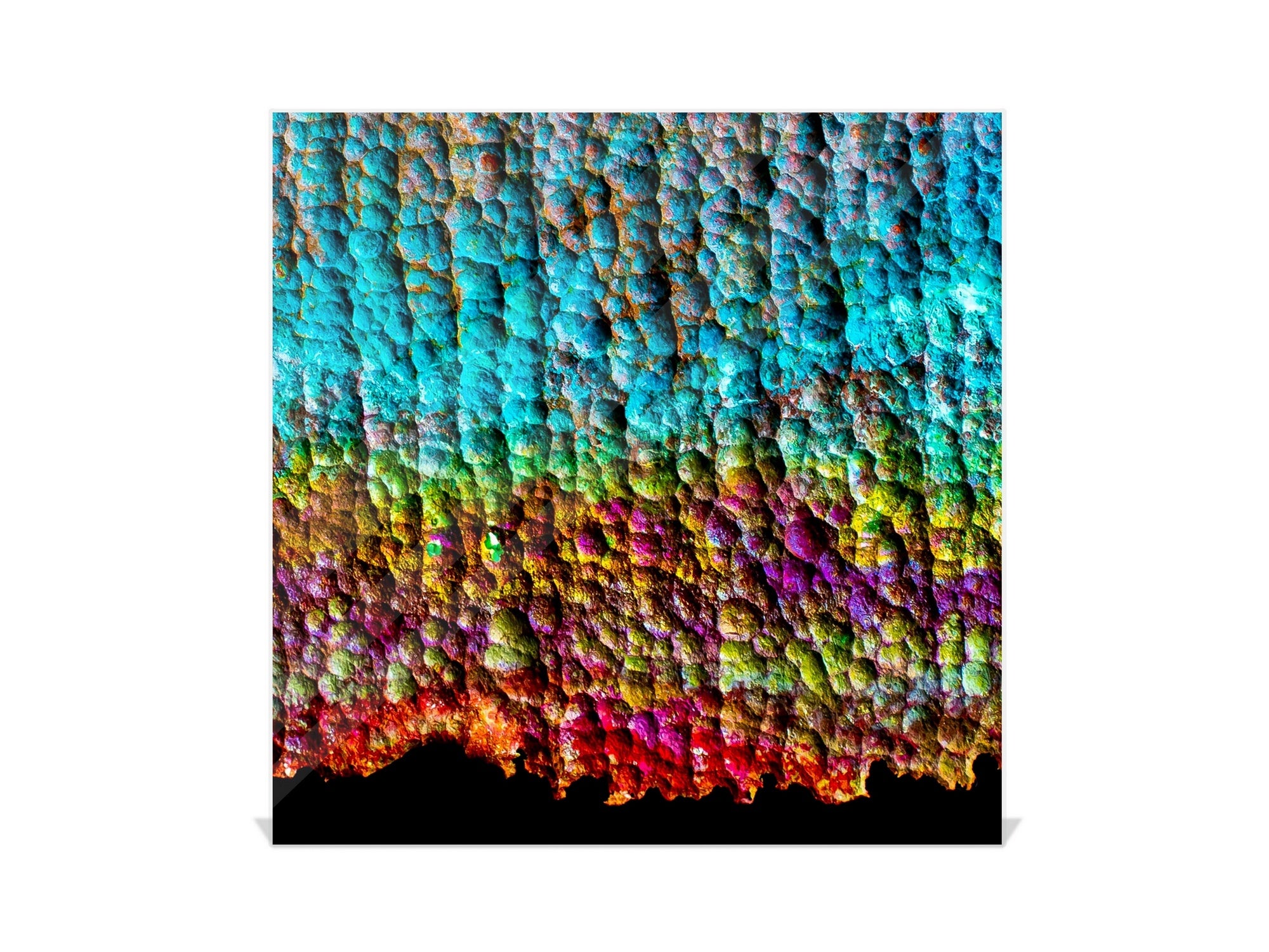 50 keys cabinet with Decorative front panel and Glass white board KN04 Rusted textures Series: Oxidized copper abstraction