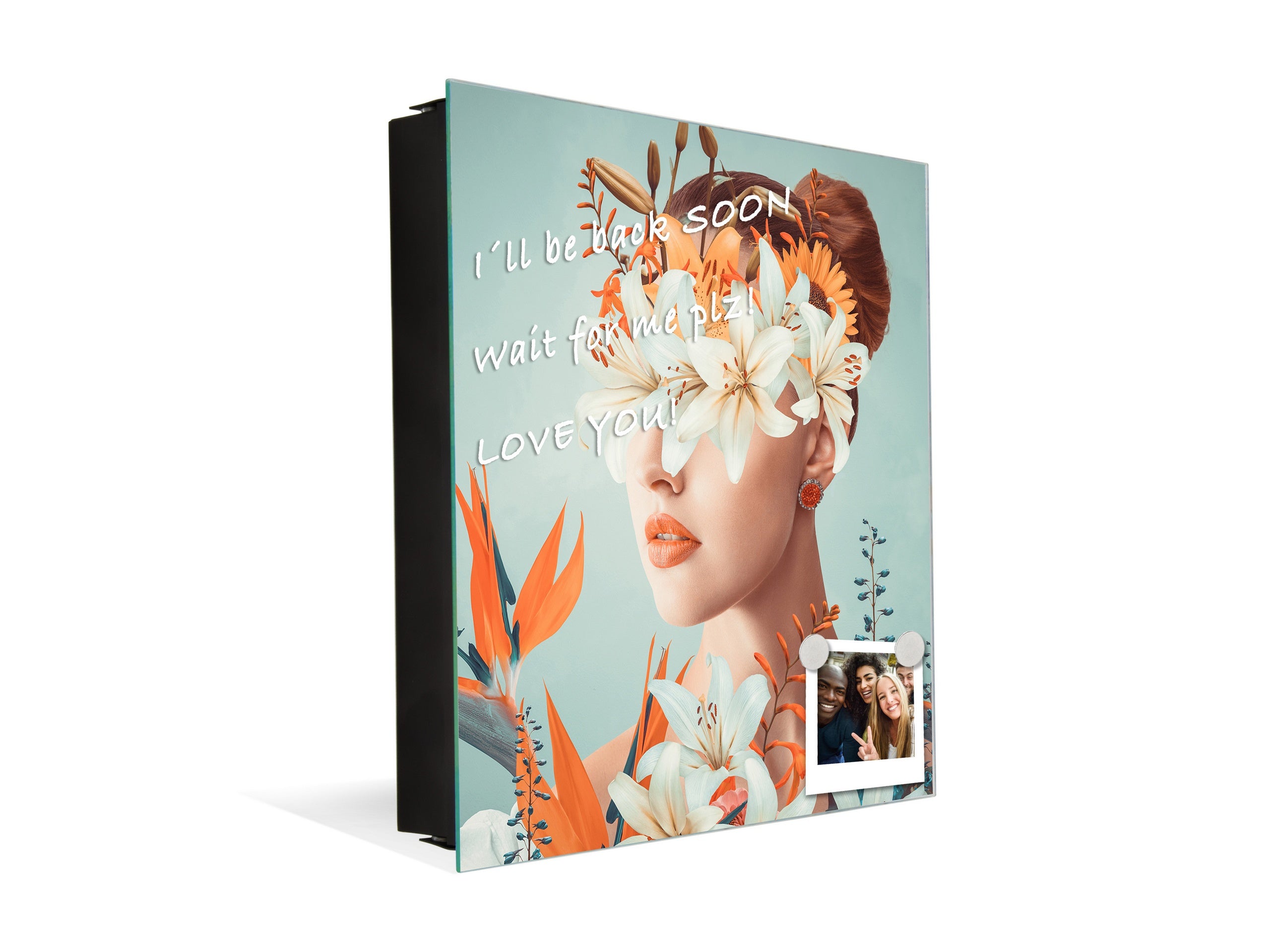 Armadietto moderno per chiavi con motivo a scelta K01 Linee concentriche