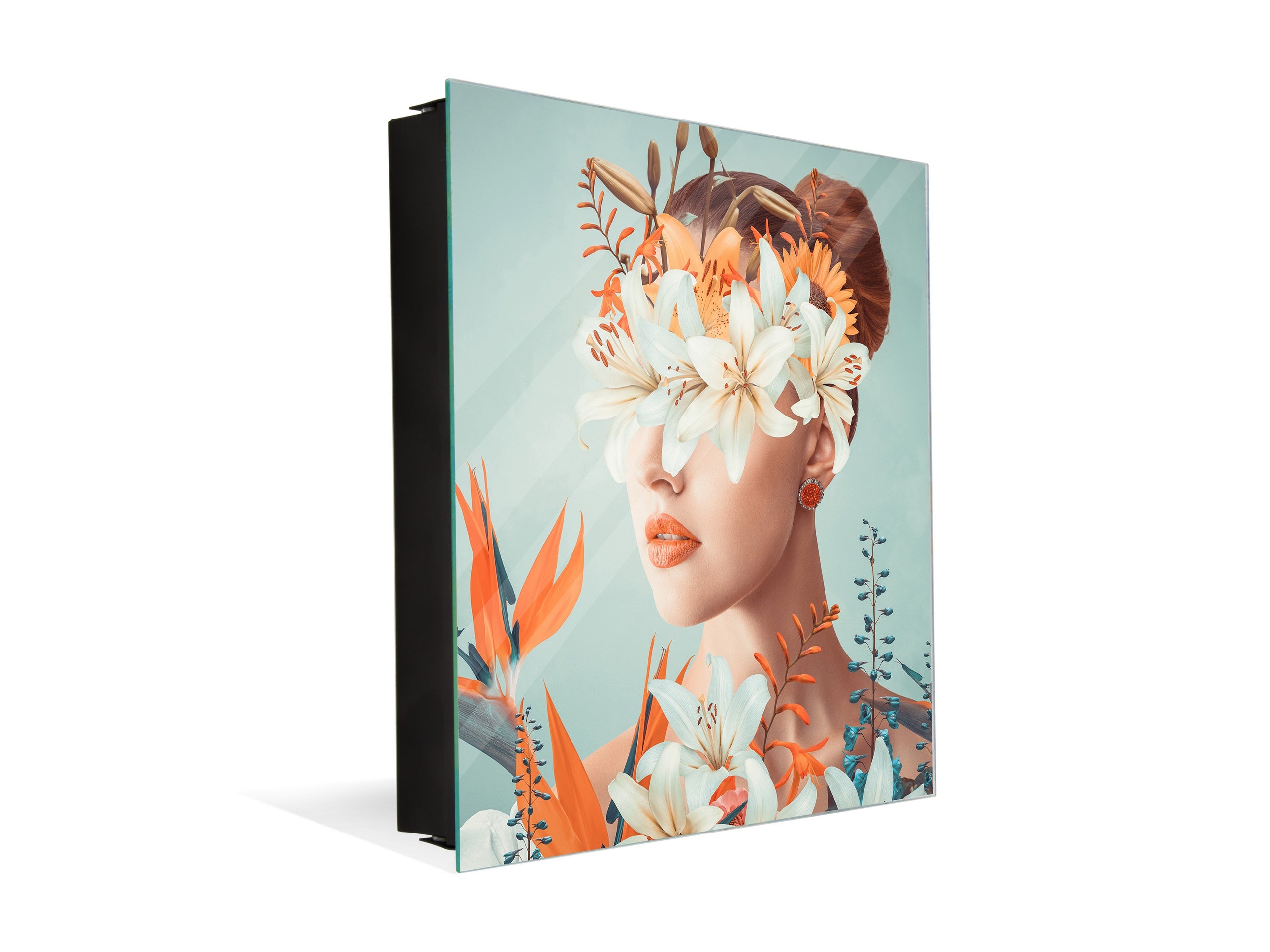 Armadietto moderno per chiavi con motivo a scelta K01 Linee concentriche