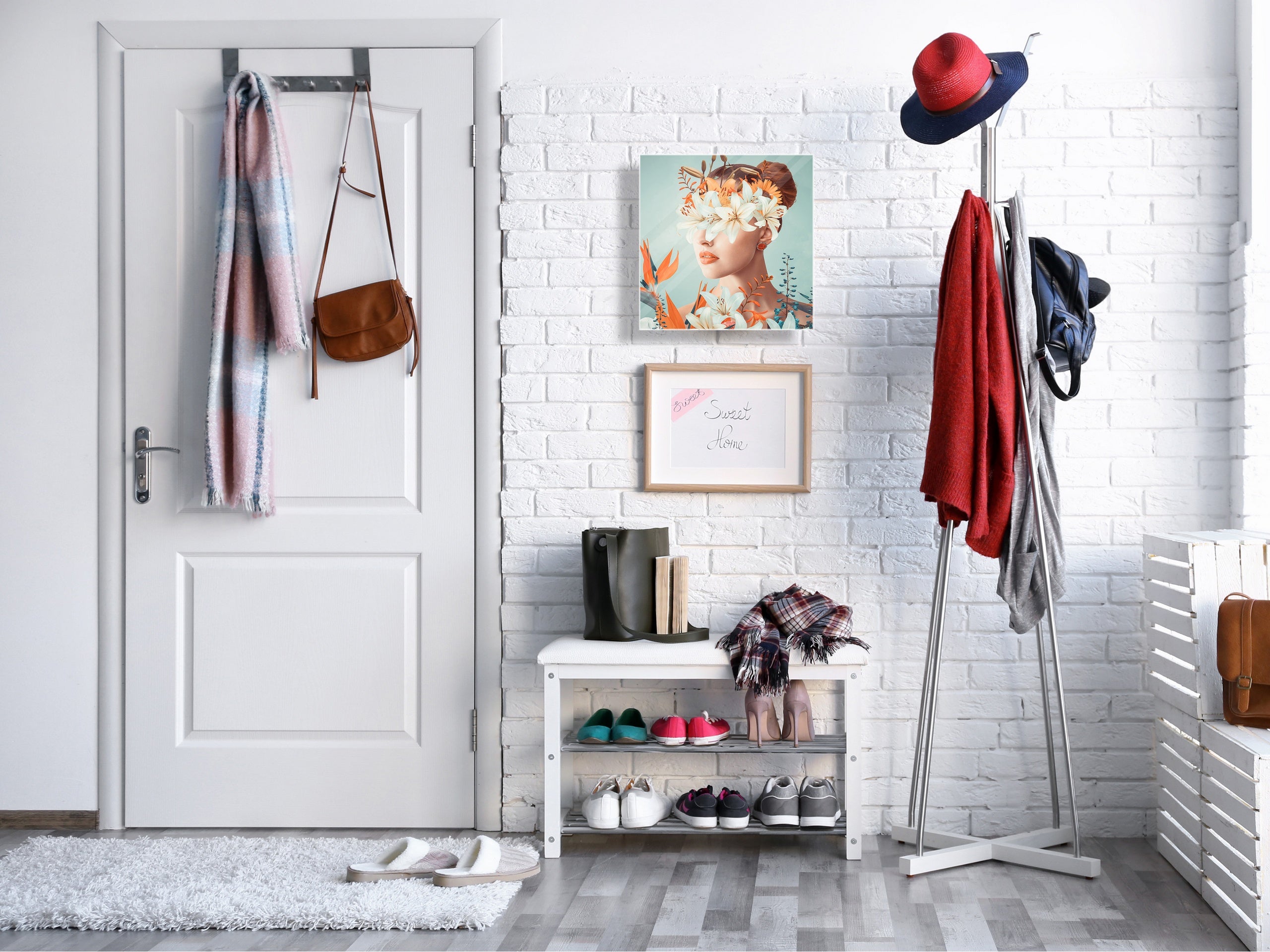 Armadietto moderno per chiavi con motivo a scelta K01 Linee concentriche