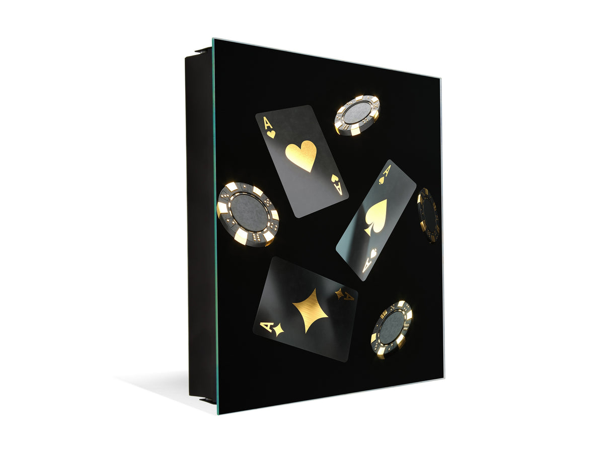 Armadietto moderno per chiavi con motivo a scelta K01 Linee concentriche