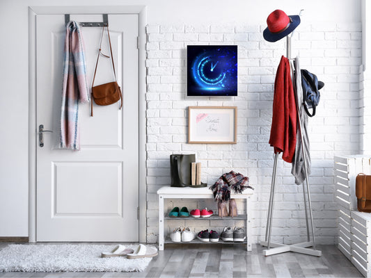 Key Cabinet with Glass Dry-Erase Board – Elegant Key Storage for Home, Office & Airbnb – Magnetic Glass Whiteboard & Key Holder – KN22 Modern Art Series : Sign of the Times