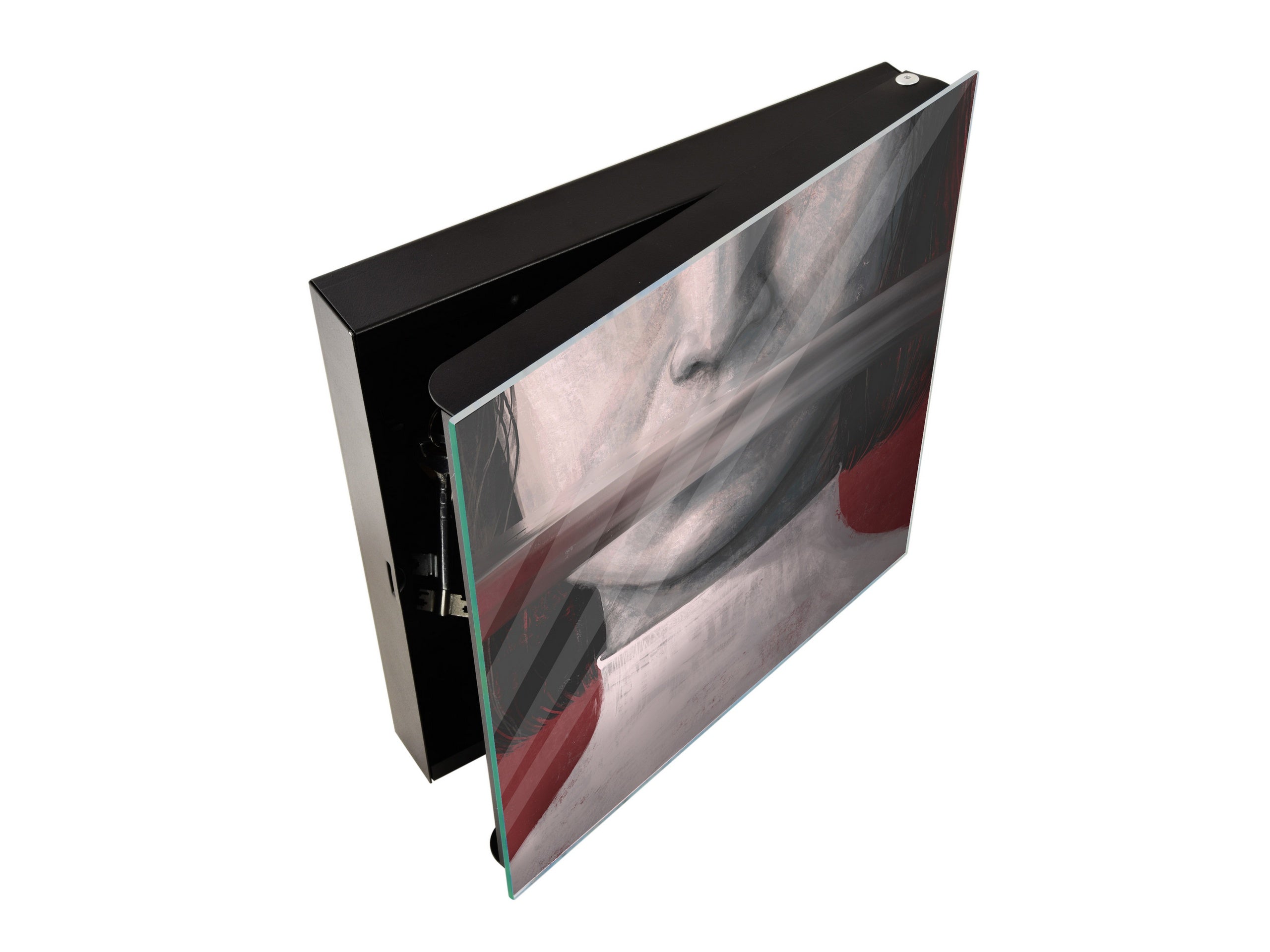 Decorative Key Box with Magnetic Glass Memo Board - Tempered Glass Wall Art - KN21 Abstract Concepts Series 1 : Conceptual Expression