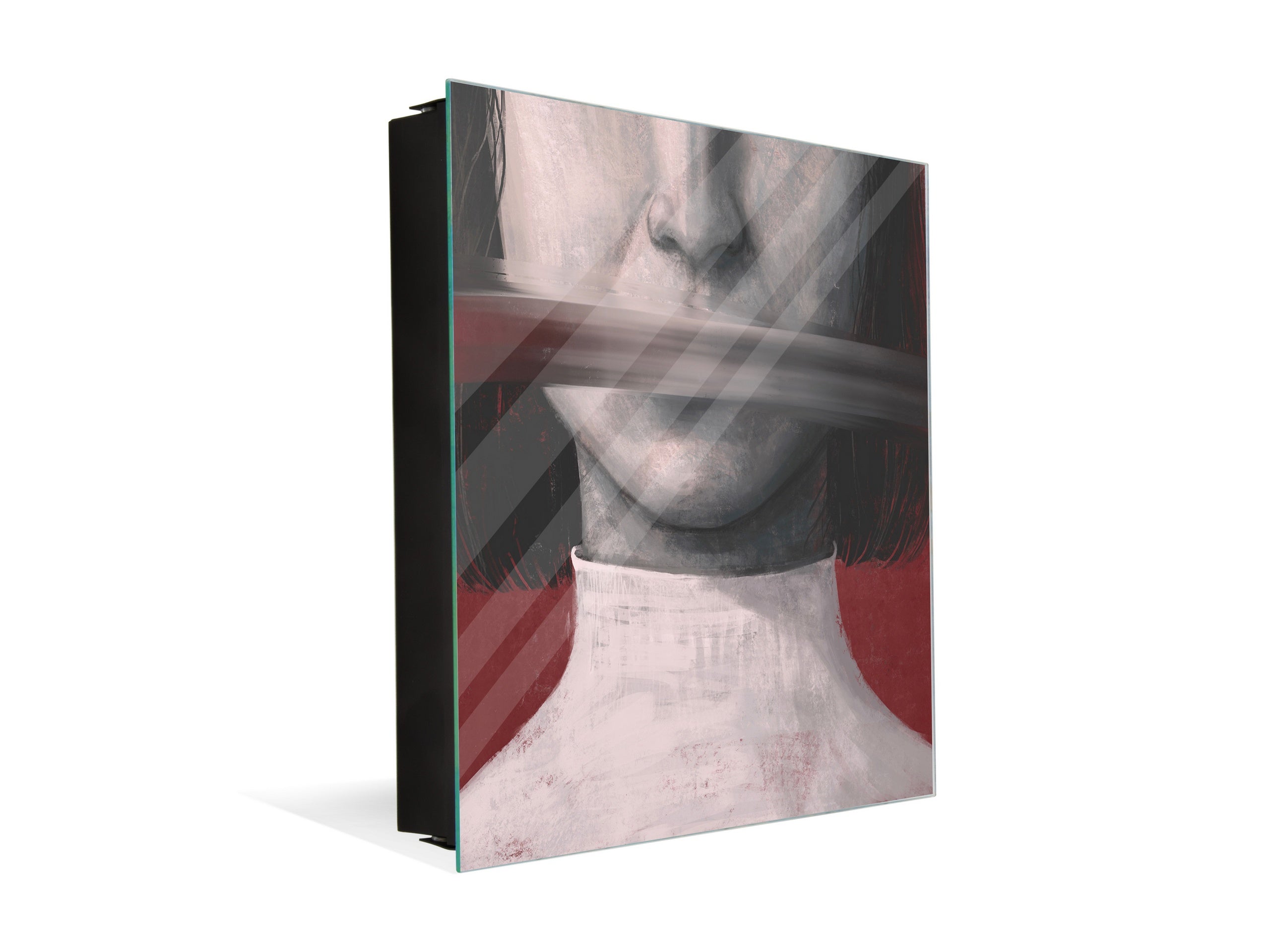 Decorative Key Box with Magnetic Glass Memo Board - Tempered Glass Wall Art - KN21 Abstract Concepts Series 1 : Conceptual Expression