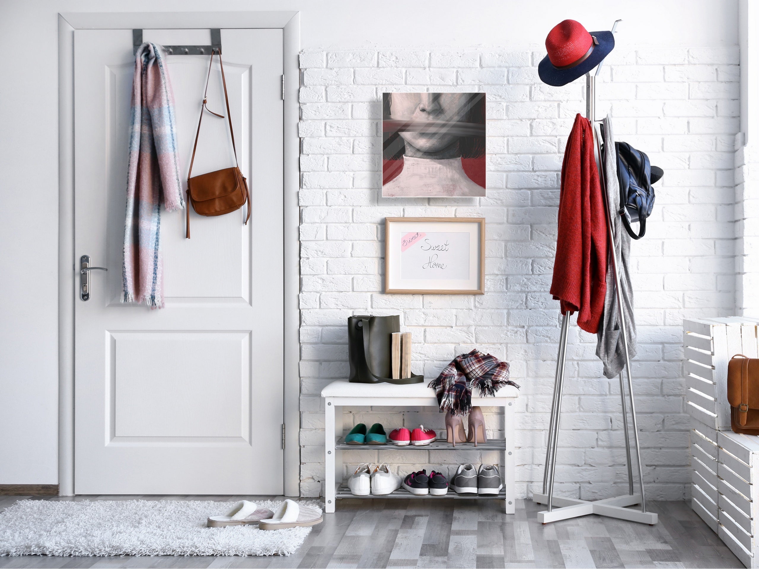 Decorative Key Box with Magnetic Glass Memo Board - Tempered Glass Wall Art - KN21 Abstract Concepts Series 1 : Conceptual Expression