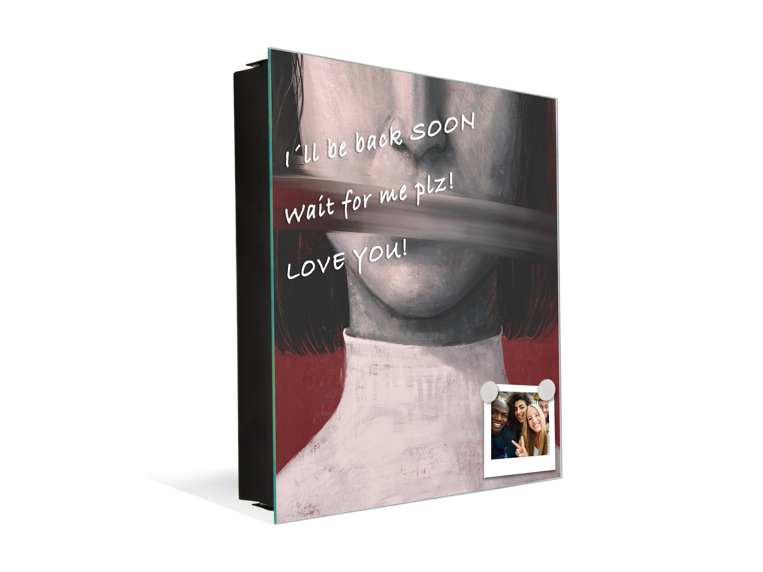 Decorative Key Box with Magnetic Glass Memo Board - Tempered Glass Wall Art - KN21 Abstract Concepts Series 1 : Conceptual Expression