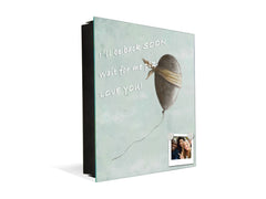 Decorative Key Box with Magnetic Glass Memo Board - Tempered Glass Wall Art - KN21 Abstract Concepts Series 1 : Blind Balloon in the Sky