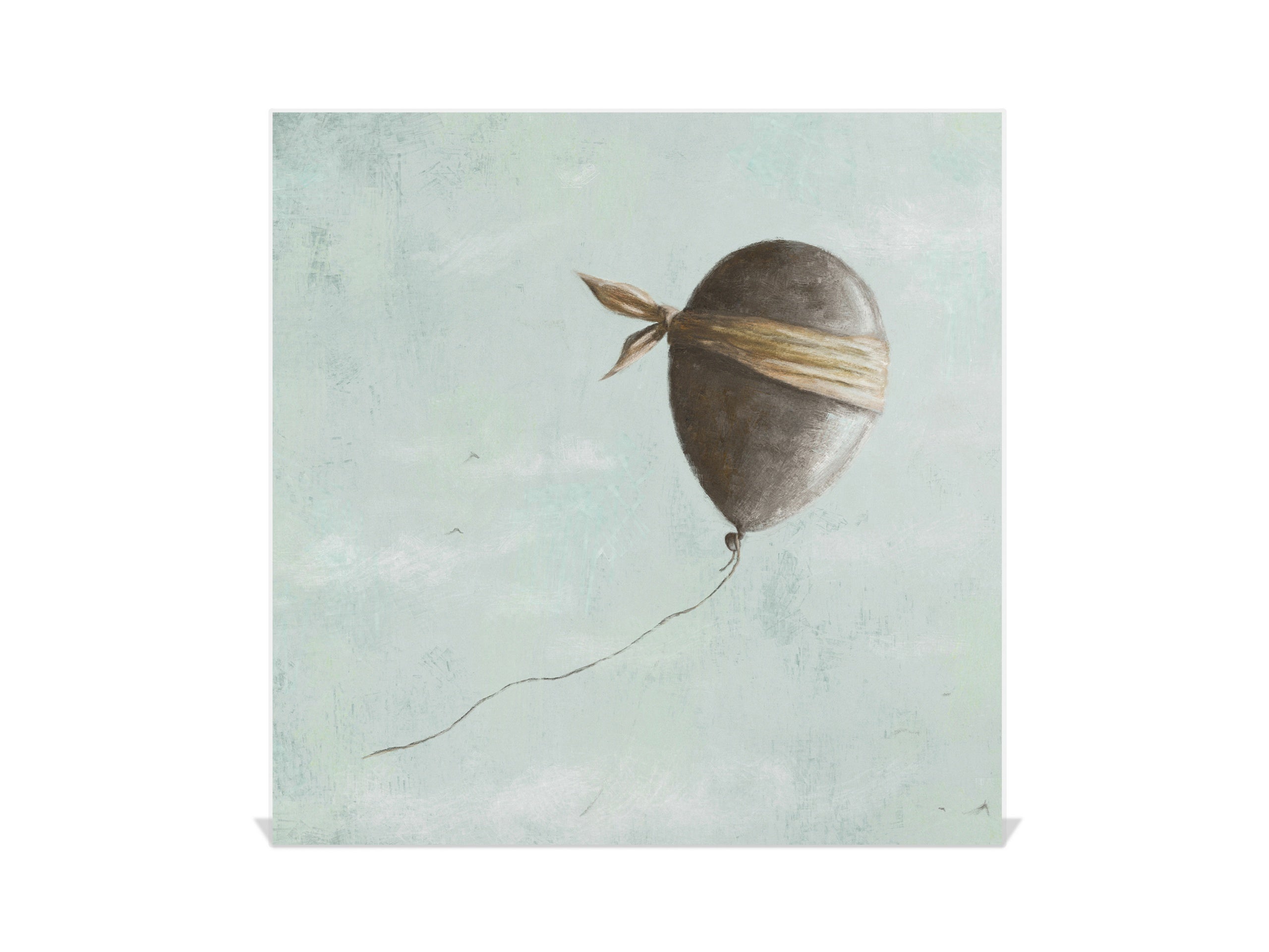 Decorative Key Box with Magnetic Glass Memo Board - Tempered Glass Wall Art - KN21 Abstract Concepts Series 1 : Blind Balloon in the Sky