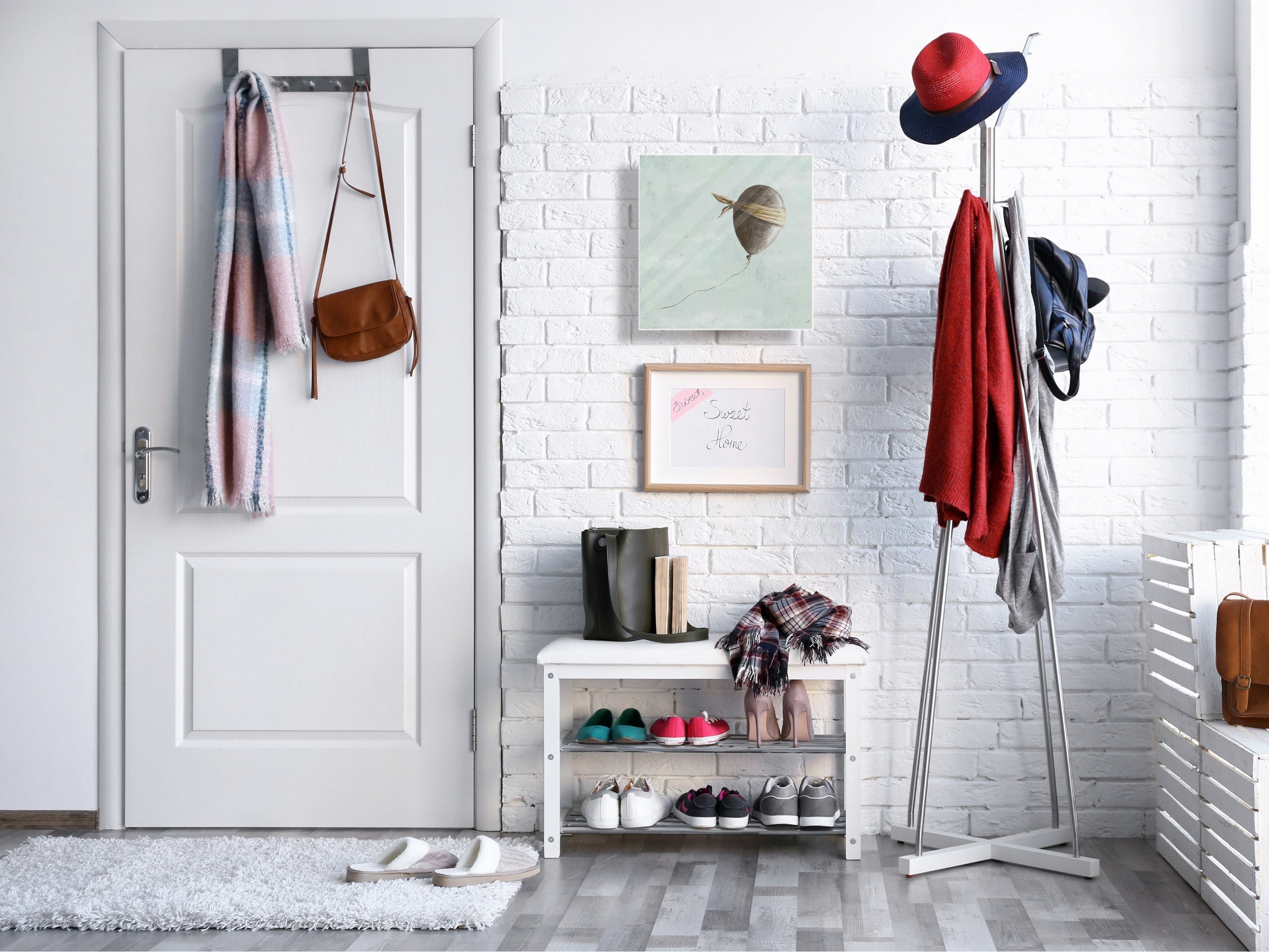 Decorative Key Box with Magnetic Glass Memo Board - Tempered Glass Wall Art - KN21 Abstract Concepts Series 1 : Blind Balloon in the Sky