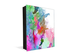 Key Cabinet Storage Box with Frameless Glass White Board KN16 Textures Series : Colourful background