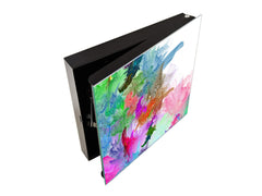 Key Cabinet Storage Box with Frameless Glass White Board KN16 Textures Series : Colourful background