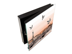 Petite armoire pour clés avec motif au choix K01 Lignes concentriques