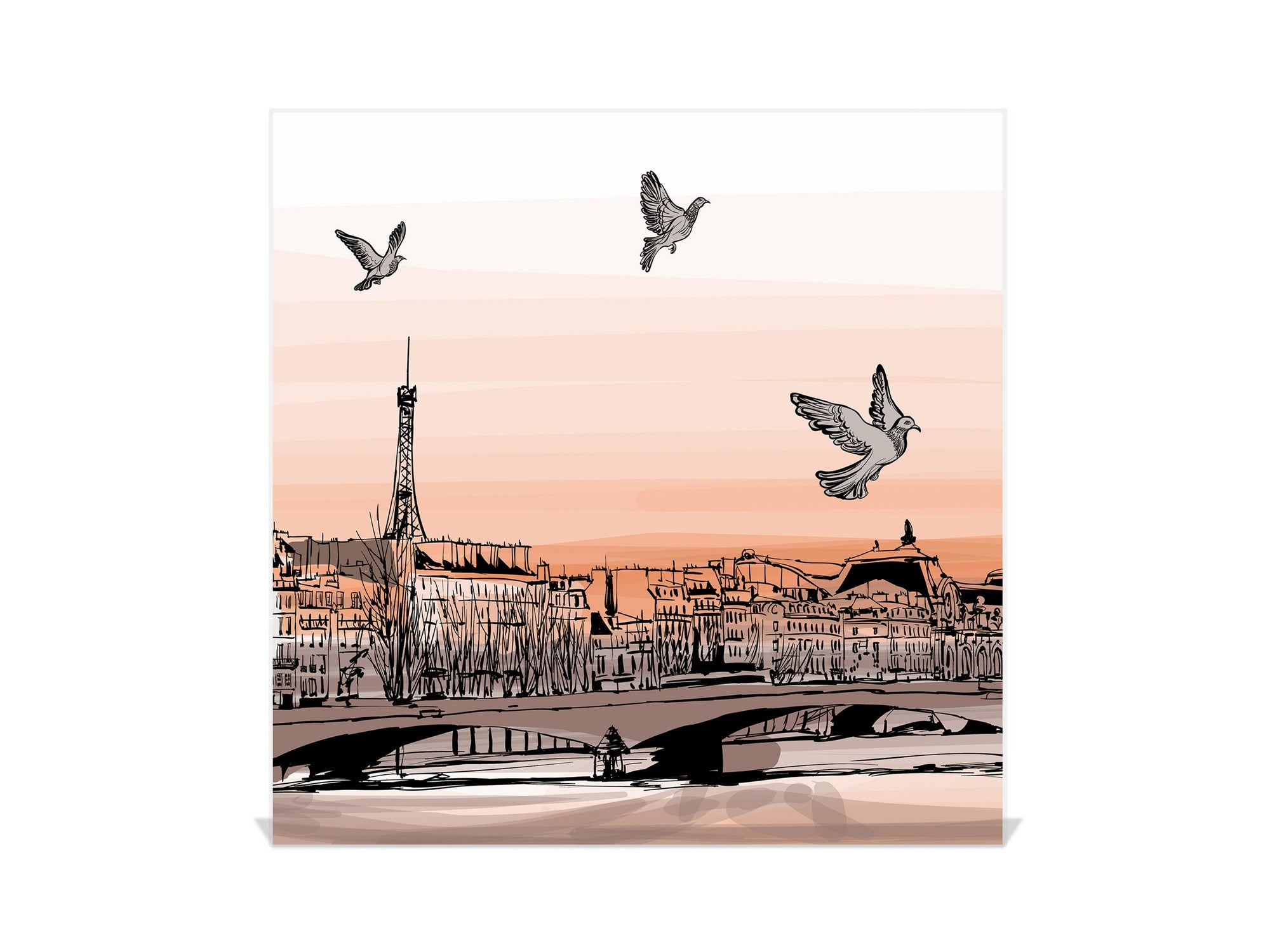 Petite armoire pour clés avec motif au choix K01 Lignes concentriques