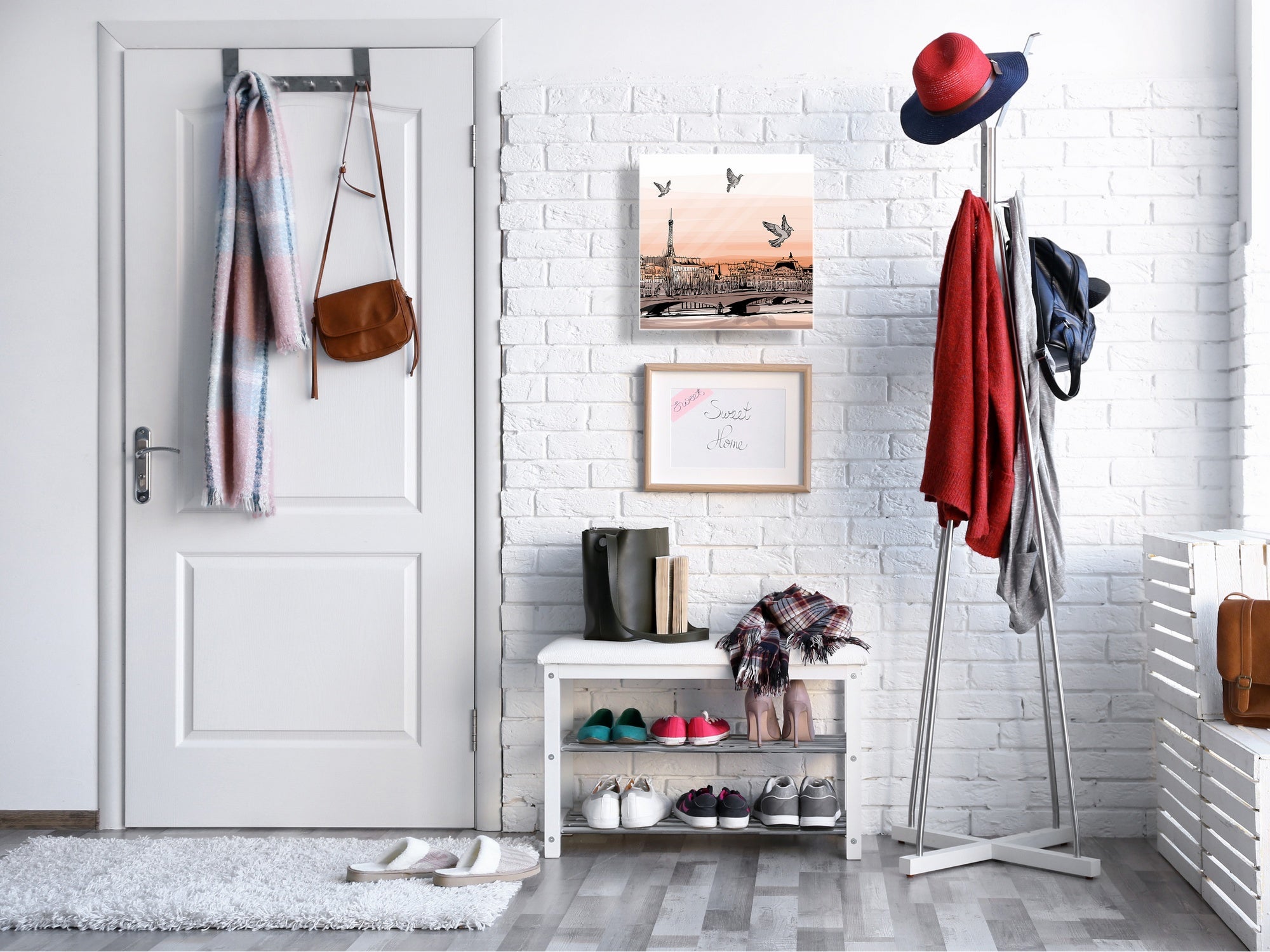 Petite armoire pour clés avec motif au choix K01 Lignes concentriques