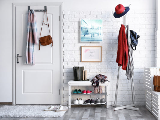 Wall Mounted Key Holder and Magnetic Dry-Erase Glass Board KN19  Miscellaneous Series : Abstract cityscape 1