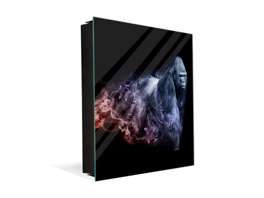 Decorative Key Organizer with Magnetic Surface Dry-Erase Board KN17 Animals Series : Colourful gorilla