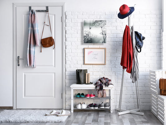 Decorative Key Box with Magnetic Glass Memo Board - Tempered Glass Wall Art - KN21 Abstract Concepts Series 1 : Winter Flower Scene