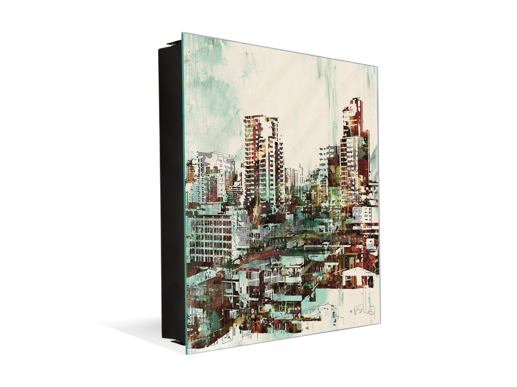 Petite armoire pour clés avec motif au choix K01 Lignes concentriques