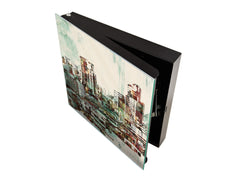 Petite armoire pour clés avec motif au choix K01 Lignes concentriques