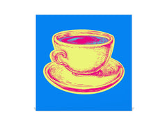 Key Storage Box with Magnetic Glass Whiteboard – Sleek Wall-Mounted Organizer – Magnetic Dry-Erase Key Holder – Decorative Key Organizer for Entryways & Offices – KN24 Pop Art Series : Pop Art Cup of Coffee 2