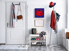 Key Storage Box with Magnetic Glass Whiteboard – Sleek Wall-Mounted Organizer – Magnetic Dry-Erase Key Holder – Decorative Key Organizer for Entryways & Offices – KN24 Pop Art Series : Pop Art Cup of Coffee 4