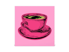 Key Storage Box with Magnetic Glass Whiteboard – Sleek Wall-Mounted Organizer – Magnetic Dry-Erase Key Holder – Decorative Key Organizer for Entryways & Offices – KN24 Pop Art Series : Pop Art Cup of Coffee 5