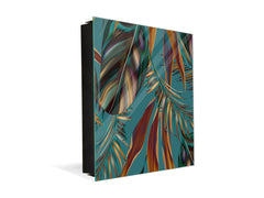 Key Cabinet Storage Box with Frameless Glass White Board KN16 Textures Series : Tropical wallpaper 1
