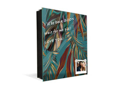 Key Cabinet Storage Box with Frameless Glass White Board KN16 Textures Series : Tropical wallpaper 1